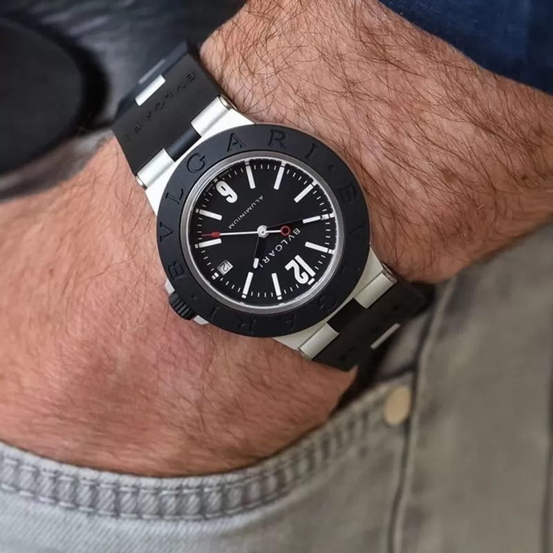 ブルガリコピーアルミニウムメンズ自動巻き時計39mm Buc21044[8129]