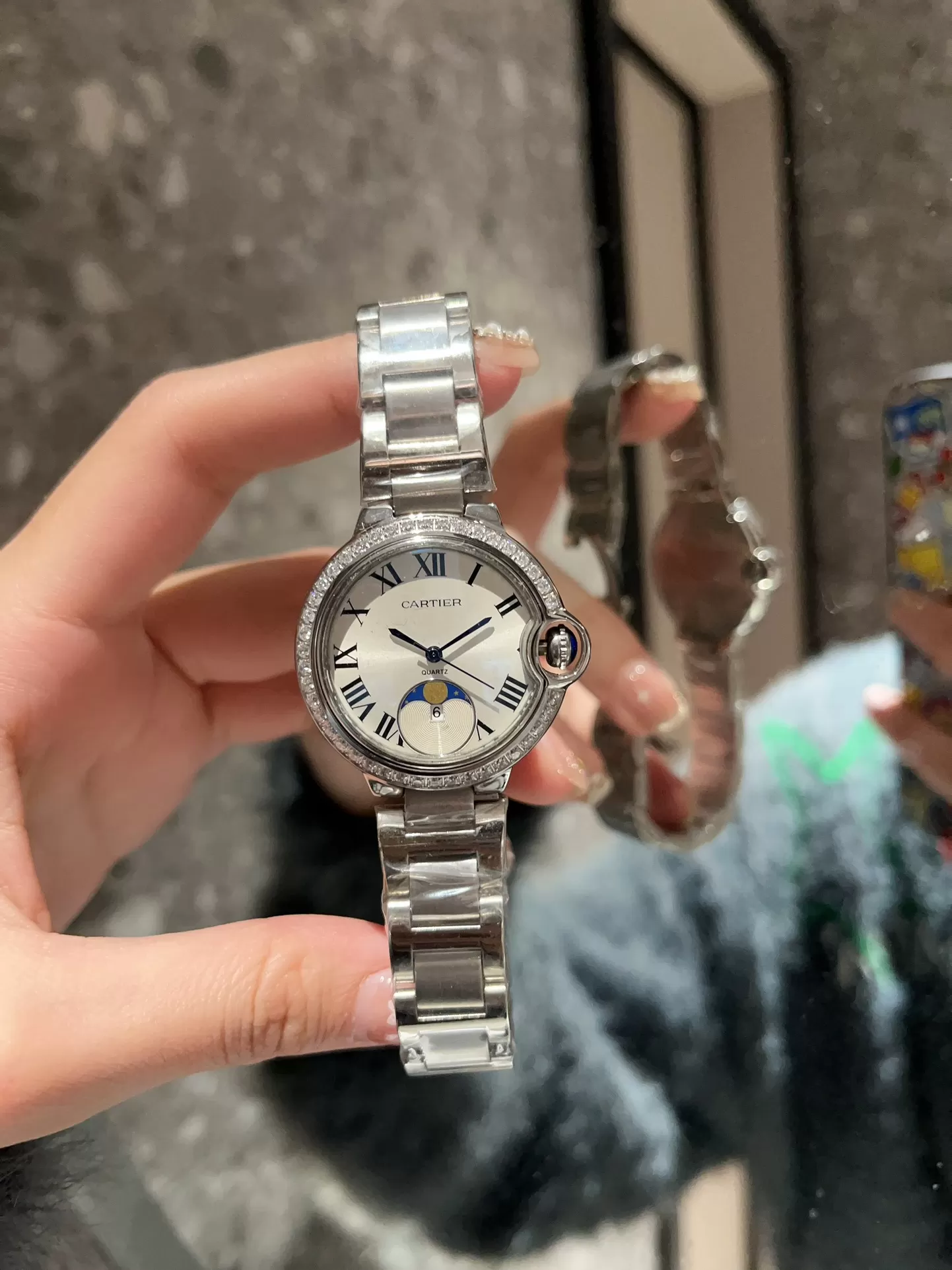 高品質女性のカルティエバロンブルーコピー時計ブルー バルーン 47012K[8028]