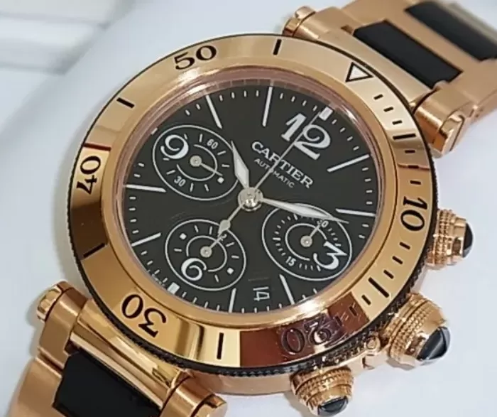 カルティエスーパーコピー旗艦店W301980M 『パシャ シータイマー クロノグラフ』ブラック42mm[2064]