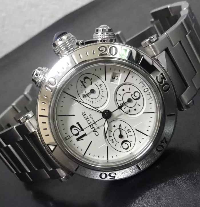 メンズカルティエブランドコピー パシャ シータイマー クロノ 自動巻きW31089M7[2045]