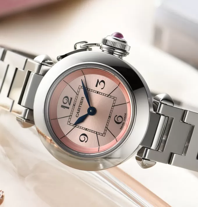 実用性CARTIER ミスパシャ ピンク 2針クォーツW3140008[1984]