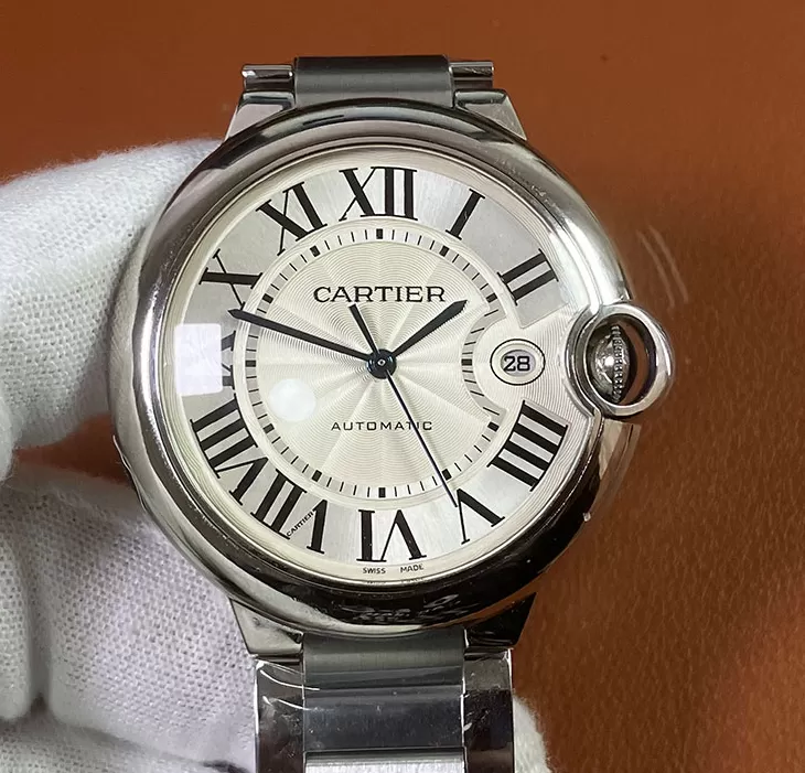 CARTIERスーパーコピー時計 バロンブルー自動巻きLM 42mm W69012Z4 美品[1657]