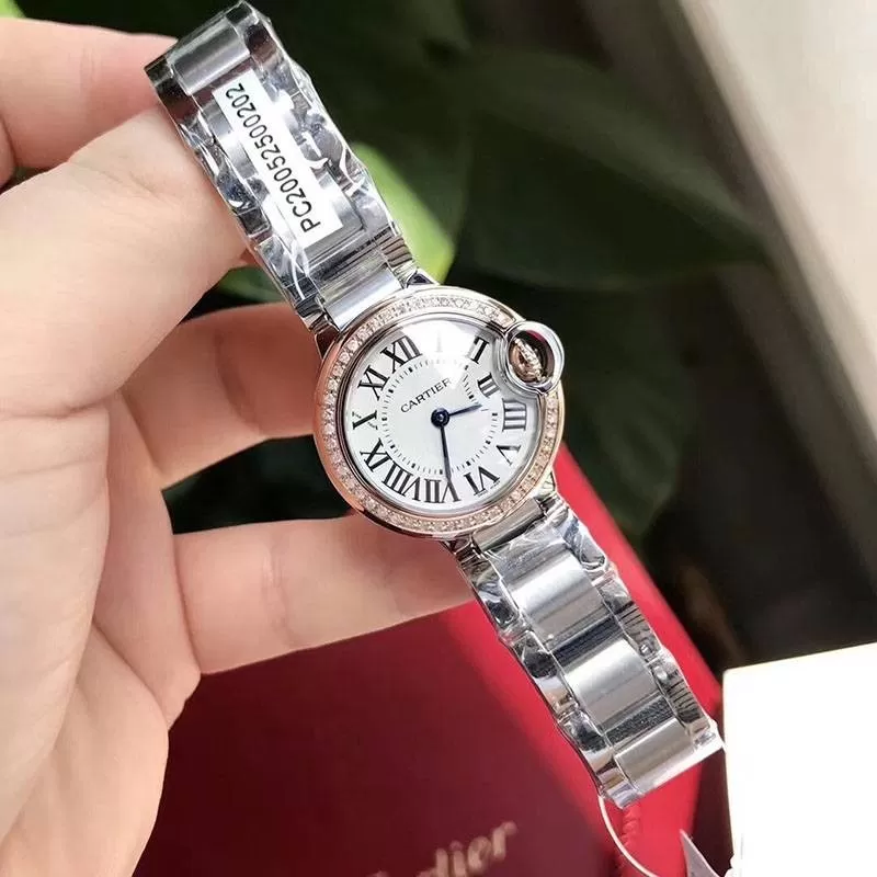 美的魅力カルティエバロンブルー28ｍｍコピー時計 WE902079[8054]