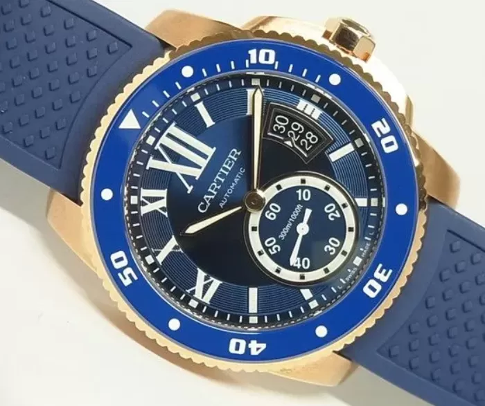 ブランドコピーカリブル ドゥ カルティエ ダイバーWGCA0009 42mmブルーメンズ腕時計[1647]