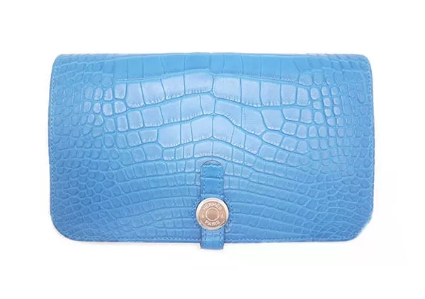 エルメス ドゴンGM マットクロコ ミコノススーパーコピー財布 hermes277[5891]