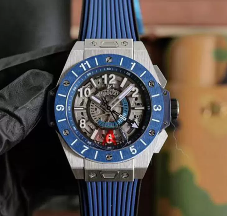 新作限定HUBLOTブランドコピー時計ビッグ・バン ウニコ GMTスケルトン 471.NL.7112.RX[1124]