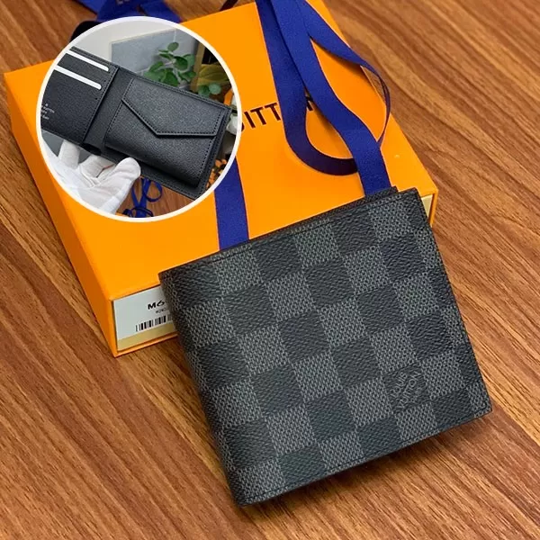 ルイヴィトン コピー 2つ折り財布 紳士 専用 ポルトフォイユ・マルコ NM ダミエ vul18342[3550]