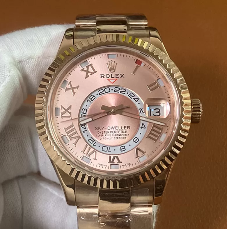 ROLEXスカイドゥエラー質感良好全自動機械326935ピンク[861]