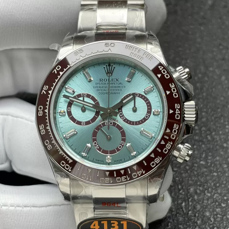 搭載4131ムーブメントロレックスレプリカ旗艦店 コスモグラフ デイトナ 40mm アイスブルー M126506[1053]